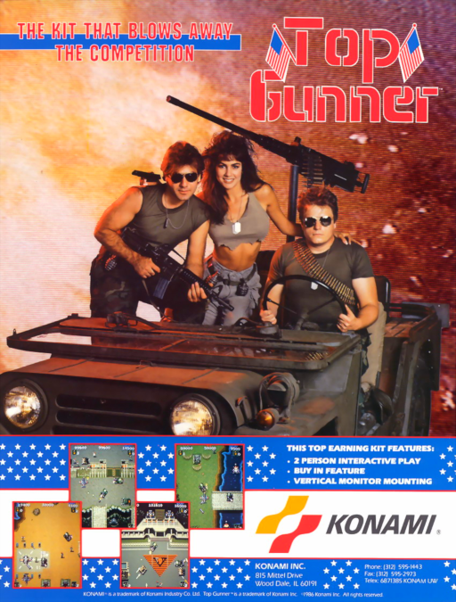 Top Gunner (bootleg, Rotary Joystick) Arcade Game Cover